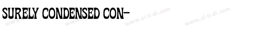 surely condensed con字体转换